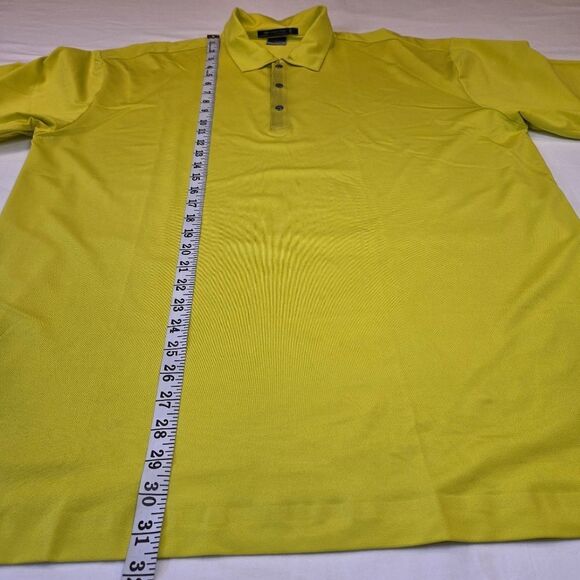 Tiger Woods Platinum Nike FitDry Golf Polo Shirt Chartreuse Yellow Size XL - Picture 8 of 9